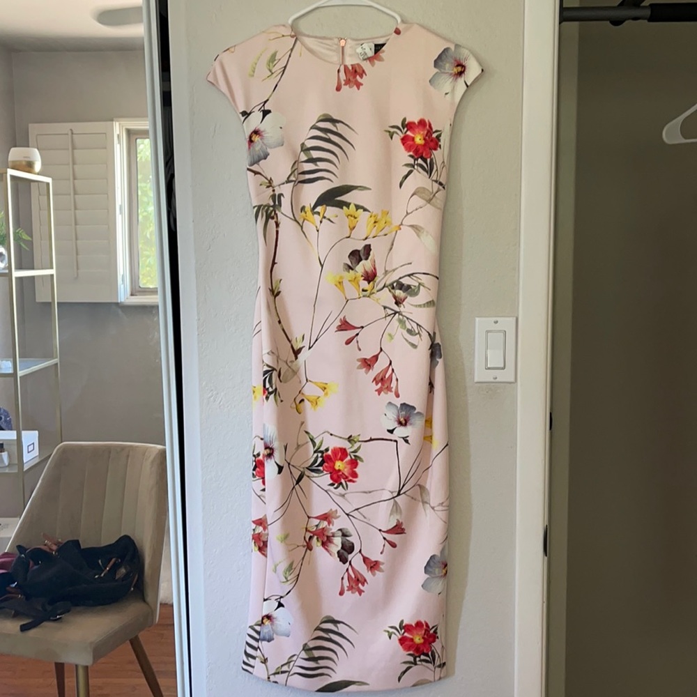 Ted Baker Cap Sleeved Floral Dress